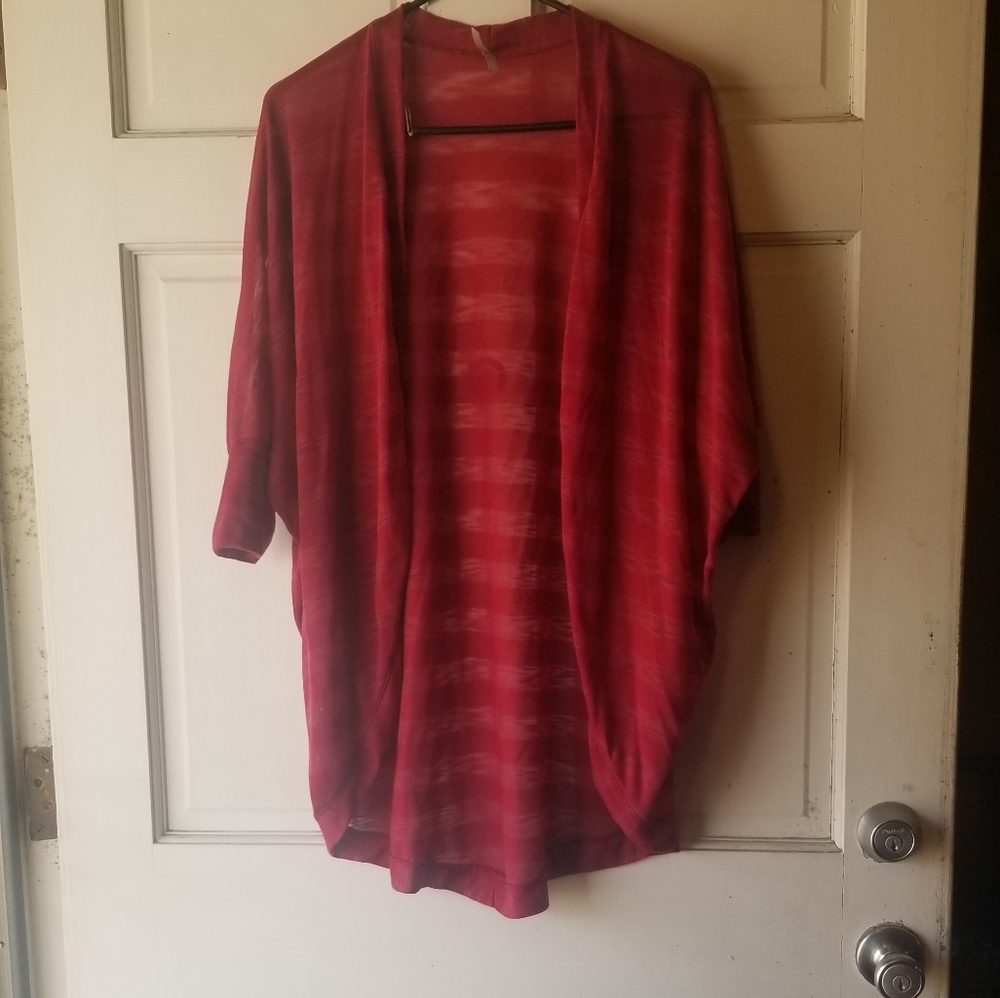 3/$10 Large Vanity Red Cardigan